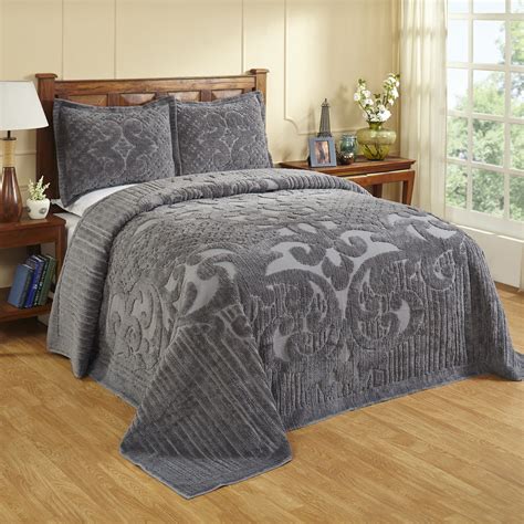 Coupon Gray Chenille Bedspread